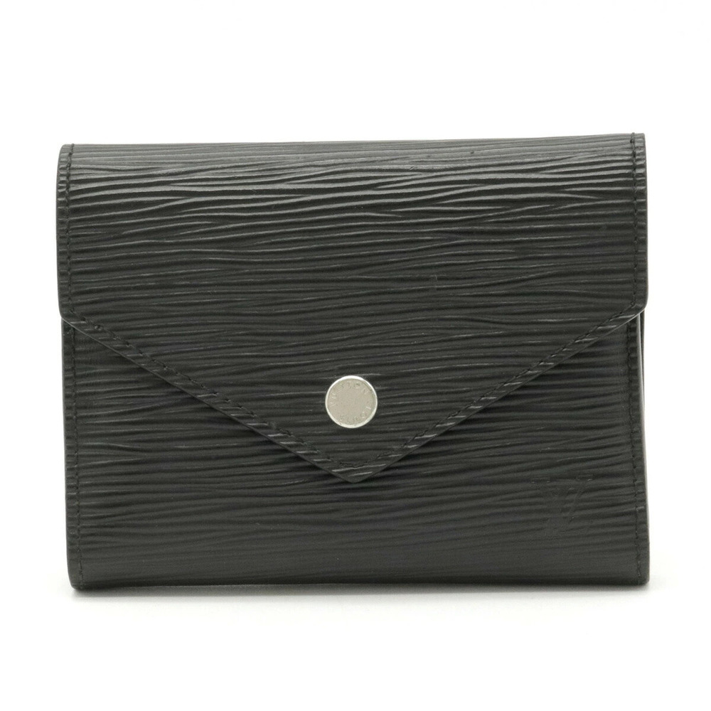 LOUIS VUITTON Epi Portefeuille Victorine Tri fold Wallet Noir Black